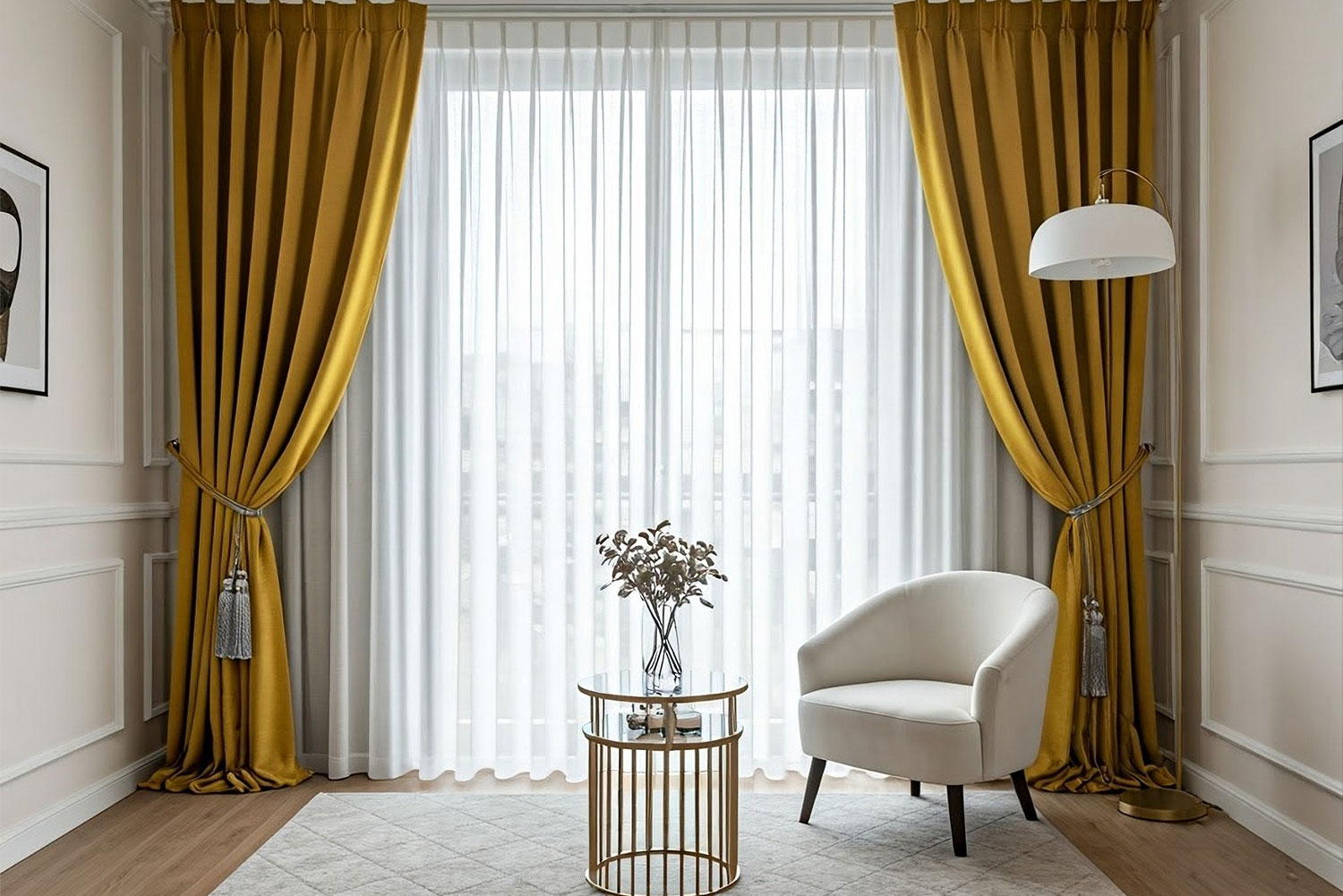 Curtains with Sunlight and Yellow Curtains